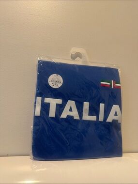 Italia Graphic Crewneck T-Shirt - Blue